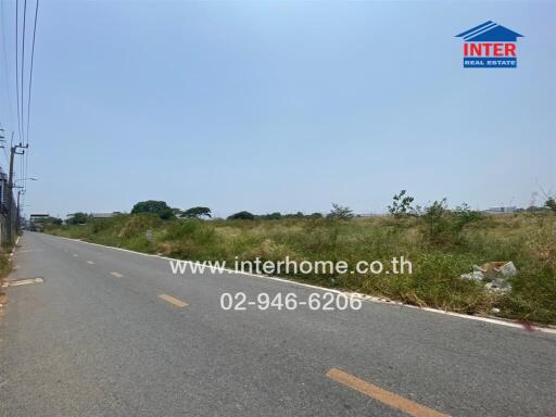 Empty plot of land for sale with road access