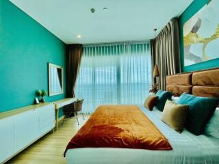 Bright and colorful bedroom with modern design