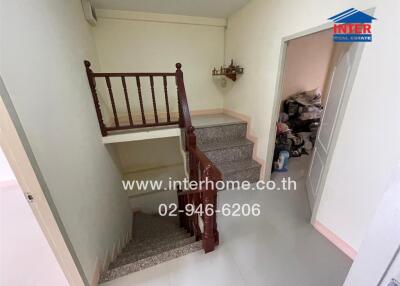 A staircase area in a residential property