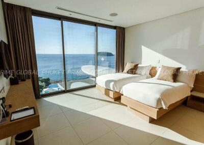 Modern bedroom with ocean view and natural light in Phuket