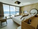 Ocean view bedroom with modern design in Phuket