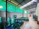 Large storage area with multiple gas cylinders