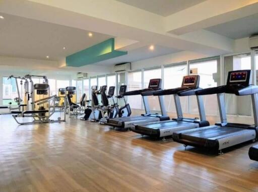 Modern gym facility with treadmills and exercise equipment