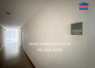 Apartment hallway showing entrance to unit 2309