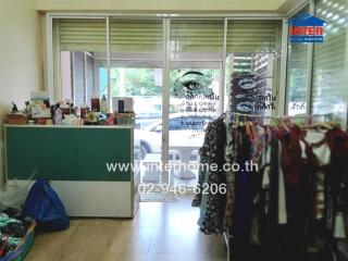 Retail shop entrance with glass door