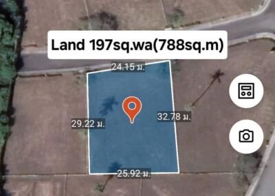 Aerial view of 197 square wa (788 square meters) land plot