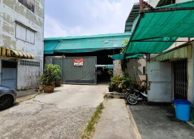 Outdoor entrance area with gated entrance