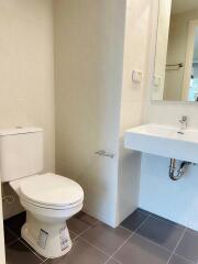 Modern bathroom with toilet and sink