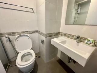 Modern bathroom with toilet and sink