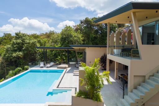 Amazing 4 bedroom sea-view villa for sale Bophut hill