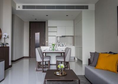 Modern living and dining area with contemporary furniture