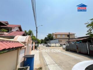 Street view in a residential neighborhood