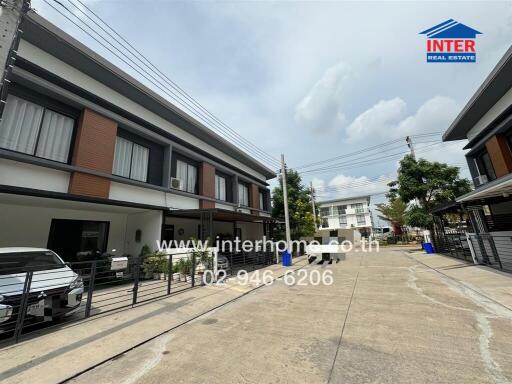 Exterior view of residential buildings in a neighborhood