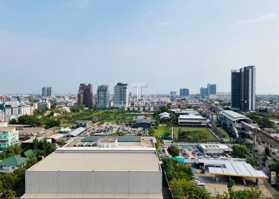 View of the city with buildings and greenery