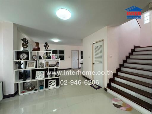Living area with stairway