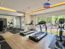 Home gym with cardio equipment