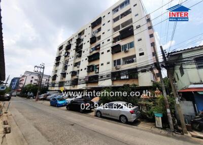 Exterior view of a multi-story apartment building