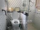 Modern bathroom with shower and toilet