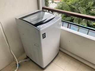 Washing machine on a balcony