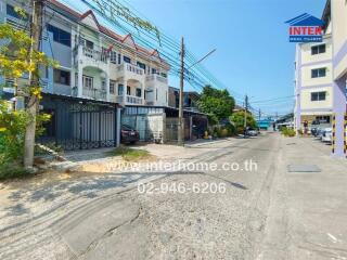 Street view of residential buildings