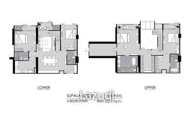 4 Bed Duplex 4 Bath 222.5 SQ.M Supalai ICON Sathorn