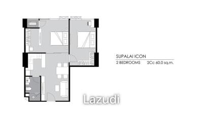 2 Bed 1 Bath 59.68 SQ.M Supalai ICON Sathorn