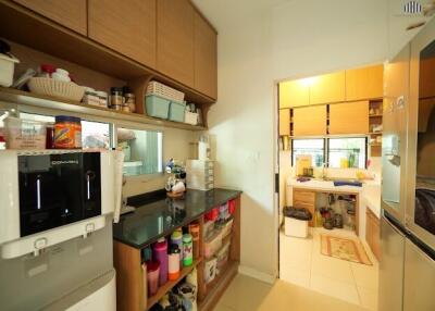 Modern kitchen with appliances and ample storage