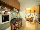 Modern kitchen with appliances and ample storage