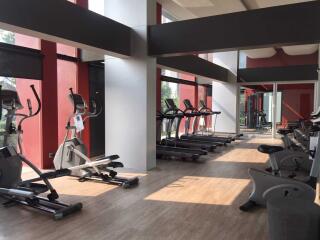 Modern fitness center with equipment