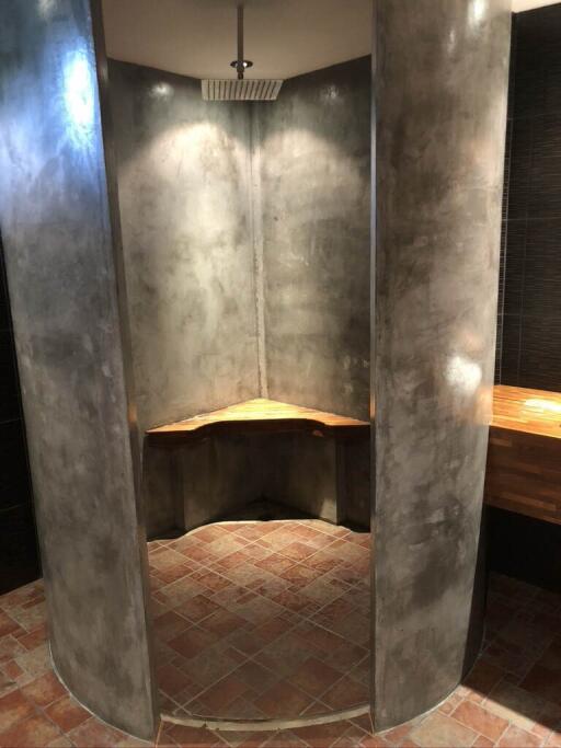 Modern concrete shower