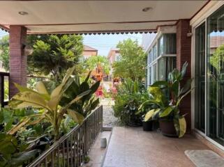 Front porch with greenery