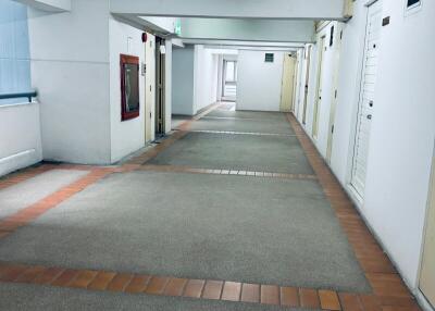 A corridor area within a residential or commercial building