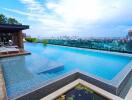 Rooftop infinity pool with city view