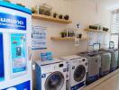 Laundry room with washing machines and a reverse osmosis system