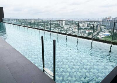 Rooftop pool with city view