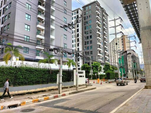 View of residential buildings from the street