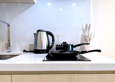 Modern kitchen countertop with appliances