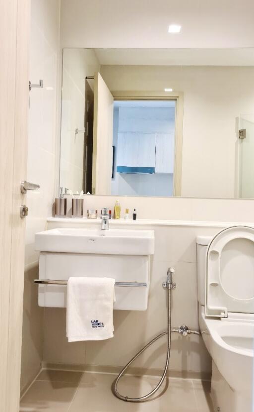 Modern bathroom with sink and toilet