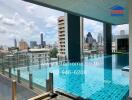 Rooftop swimming pool with city view