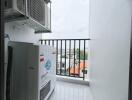 Balcony with air conditioning unit