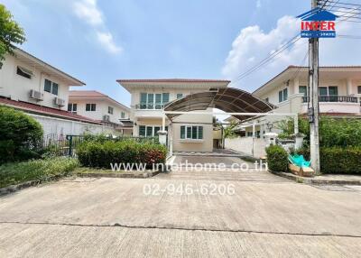 Front view of a house with a carport