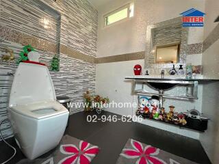 Modern bathroom with unique design elements