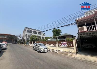 Street view of residential buildings