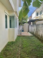 Backyard with lawn and patio area