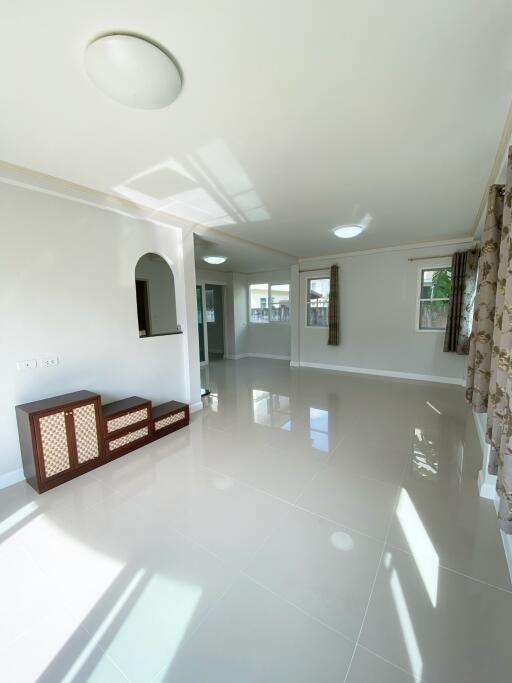 Spacious living room with natural light