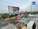 View of offices and street from balcony