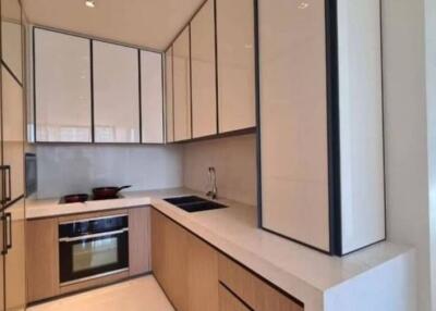 Modern kitchen with sleek cabinets