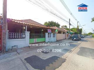 Street view of residential buildings