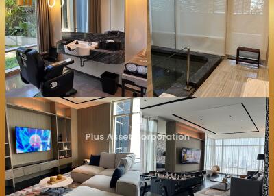 Modern living area and amenities in a luxury property