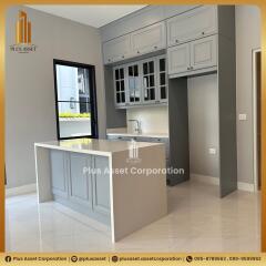 Modern kitchen with island and ample storage